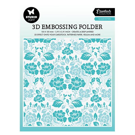 Studio Light Domborító mappa - Flower pattern - 3D Embossing Folder (1 db)