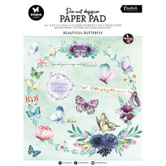   Studio Light Scrapbook kreatív készlet A4 - Beautiful butterfly - DIY Block - Essentials nr.146 (32 lap)