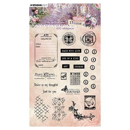 Studio Light Szilikonbélyegző - ATC embellishments - Clear Stamps - Victorian Dreams nr.611 (1 csomag)