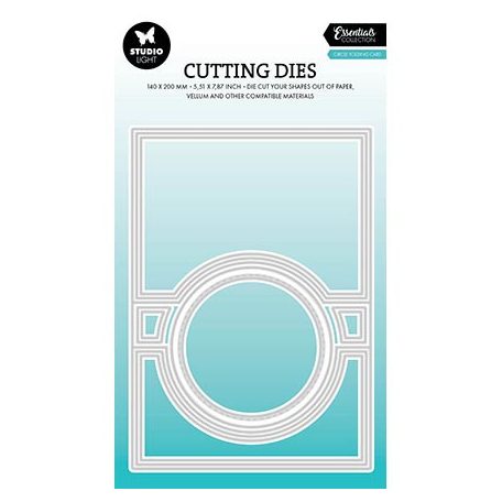 Studio Light Vágósablon - Circle folding card shape - Cutting Die - Essentials nr.787 (1 csomag)