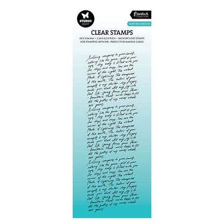 Studio Light Szilikonbélyegző - Script background - Clear Stamps - Essentials nr.618 (1 db)