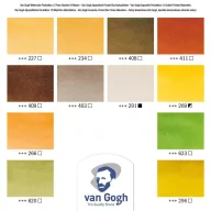   Talens Van Gogh akvarellfesték készlet - 12 szín - Shades of Nature - Watercolour pocket box (1 csomag)