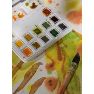   Talens Van Gogh akvarellfesték készlet - 12 szín - Shades of Nature - Watercolour pocket box (1 csomag)