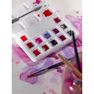   Talens Van Gogh akvarellfesték készlet - 12 szín - Pinks & Violets - Watercolour pocket box (1 csomag)