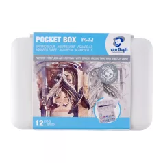   Talens Van Gogh akvarellfesték készlet - 12 szín - Muted colours - Watercolour pocket box (1 csomag)