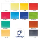 Talens Van Gogh akvarellfesték készlet - 12 szín - Basic colours - Watercolour pocket box (1 csomag)