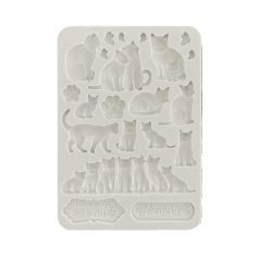   Stamperia Szilikon öntőforma A5 - Orchids and Cats - Cats - Silicon Mould (1 db)