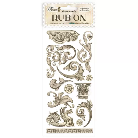 Stamperia Kaparós matrica  - Sir Vagabond in Fantasy World - Greeks and Capitals - Rub-On (1 ív)