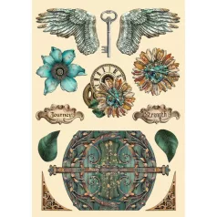   Stamperia Fa díszítőelem A5 - Sir Vagabond in Fantasy World -  - Wooden Shapes (1 ív)