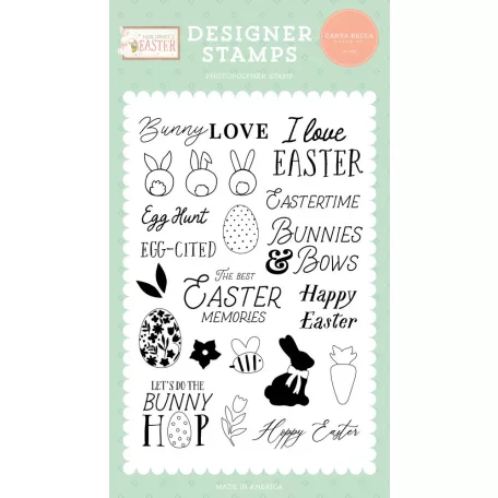 Carta Bella Szilikonbélyegző Here Comes Easter Bunny Hop Clear Stamps (1 ív)