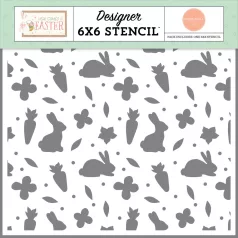   Carta Bella Stencil Here Comes Easter 6" (15 cm) Every Bunny Welcom Stencil (6 lap)
