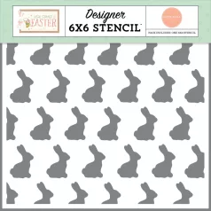  Carta Bella Stencil Here Comes Easter 6" (15 cm) Bunny Love Stencil (1 ív)
