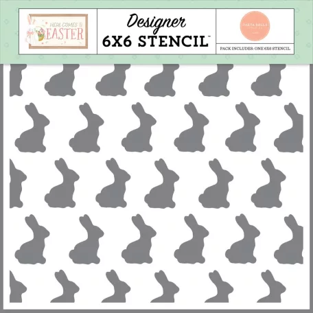 Carta Bella Stencil Here Comes Easter 6" (15 cm) Bunny Love Stencil (1 ív)