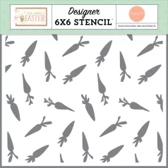   Carta Bella Stencil Here Comes Easter 6" (15 cm) Bunny Treats Stencil (1 ív)