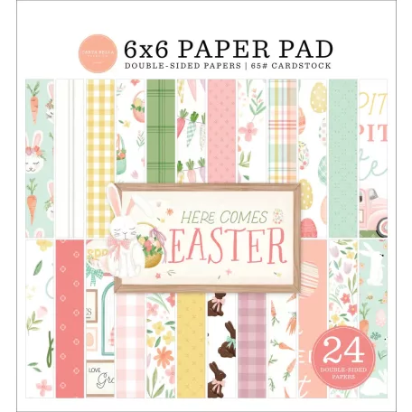 Carta Bella Scrapbook Papírkészlet Here Comes Easter 6" (15 cm) Paper Pack (24 lap)