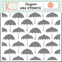   Carta Bella Stencil Here Comes Spring 6" (15 cm) Pick Your Umbrella Stencil (6 lap)