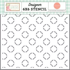   Carta Bella Stencil Here Comes Spring 6" (15 cm) Geometric Beauty Stencil (1 ív)