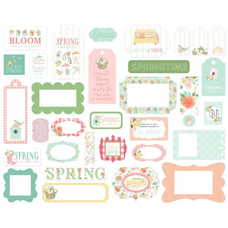 Carta Bella Kivágatok Here Comes Spring Frames & Tags (1 ív)