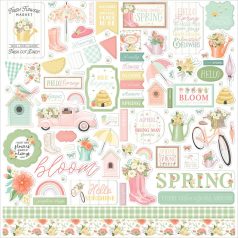   Carta Bella Matrica Here Comes Spring 12" (30 cm) Cardstock Stickers (1 ív)