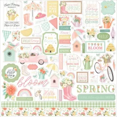   Carta Bella Matrica Here Comes Spring 12" (30 cm) Cardstock Stickers (1 ív)