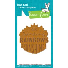   Lawn Fawn Klisé LF3387 - foiled sentiments: sending rainbows - Hot Foil Plate (1 db)