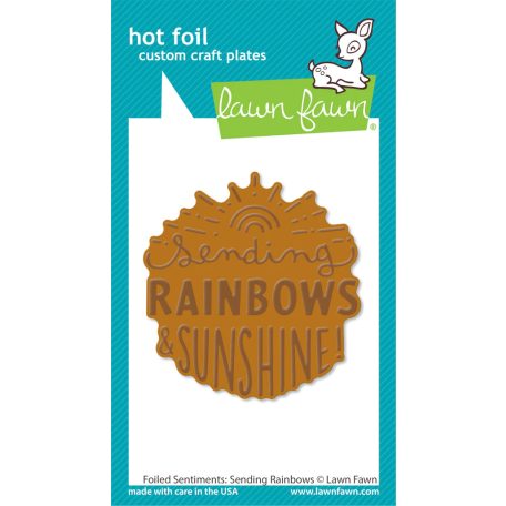 Lawn Fawn Klisé LF3387 - foiled sentiments: sending rainbows - Hot Foil Plate (1 db)