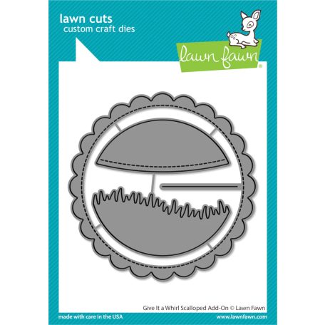 Lawn Fawn Vágósablon LF3367 - give it a whirl scalloped add-on - Lawn Cuts (1 csomag)