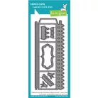 Lawn Fawn Vágósablon LF3372 - platform pop-up picket fence wrap around - Lawn Cuts (1 csomag)