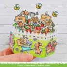 Lawn Fawn Vágósablon LF3372 - platform pop-up picket fence wrap around - Lawn Cuts (1 csomag)