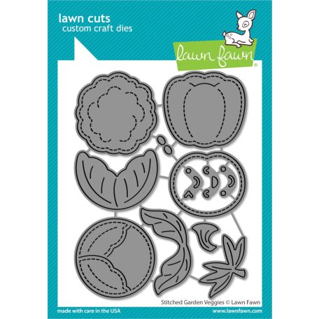 Lawn Fawn Vágósablon LF3373 - stitched garden veggies - Lawn Cuts (1 csomag)
