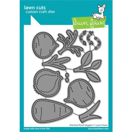 Lawn Fawn Vágósablon LF3374 - stitched root veggies - Lawn Cuts (1 csomag)