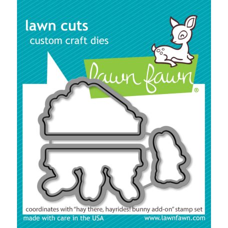 Lawn Fawn Vágósablon LF3357 bélyegzőhöz LF3358 - hay there, hayrides! bunny add-on - Lawn Cuts (1 csomag)