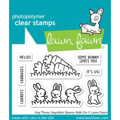   Lawn Fawn Szilikonbélyegző LF3357 - hay there, hayrides! bunny add-on - Clear Stamps (1 csomag)