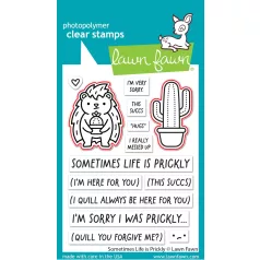   Lawn Fawn Vágósablon LF3355 bélyegzőhöz LF3356 - sometimes life is prickly - Lawn Cuts (1 csomag)