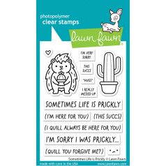   Lawn Fawn Szilikonbélyegző LF3355 - sometimes life is prickly - Clear Stamps (1 csomag)
