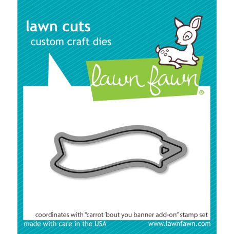 Lawn Fawn Vágósablon LF3351 bélyegzőhöz LF3352 - carrot 'bout you banner add-on - Lawn Cuts (1 csomag)