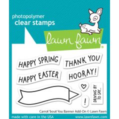   Lawn Fawn Szilikonbélyegző LF3351 - carrot 'bout you banner add-on - Clear Stamps (1 csomag)