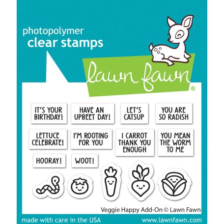 Lawn Fawn Szilikonbélyegző LF3342 - veggie happy add-on - Clear Stamps (1 csomag)