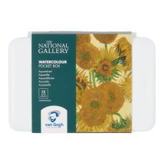   Talens Van Gogh akvarellfesték készlet - 12 szín - The National Gallery - Watercolour pocket box (1 csomag)