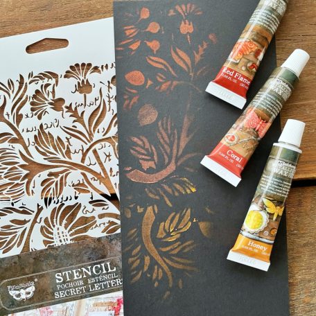 Finnabair Secret Letters Stencil 6"X9" - 15x23cm (1 db)