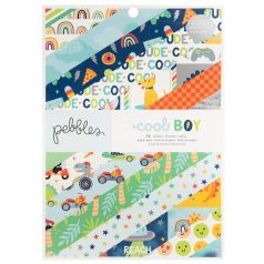   American Crafts Pebbles Cool Boy Scrapbook papírkészlet 6"x8" Silver Foil Paper Pad (36 lap)