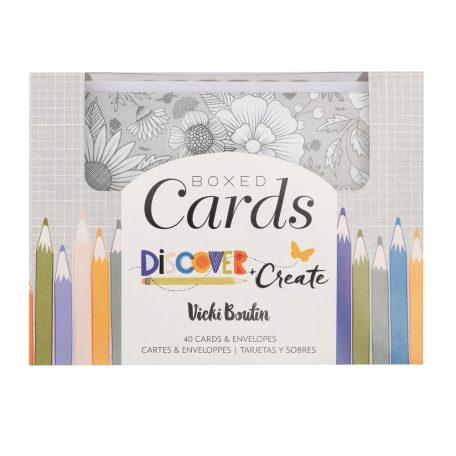 American Crafts Vicki Boutin Discover + Create Üdvözlőlap készlet Boxed Cards (1 csomag)