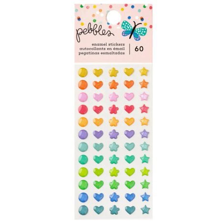 American Crafts Pebbles Cool Girl Matrica Enamel Stickers (1 csomag)