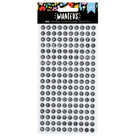 American Crafts Whatevs Pufi matrica  Stickers Puffy Alpha (1 csomag)