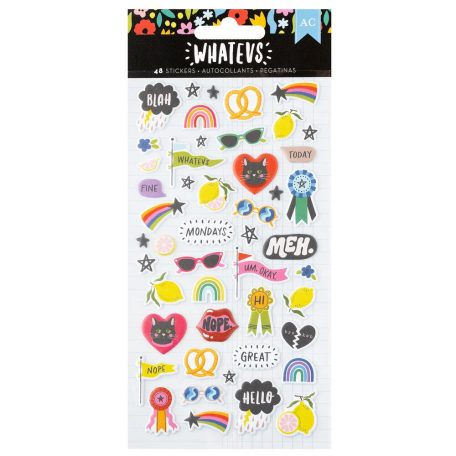 American Crafts Whatevs Pufi matrica  Stickers Puffy Icons (1 csomag)