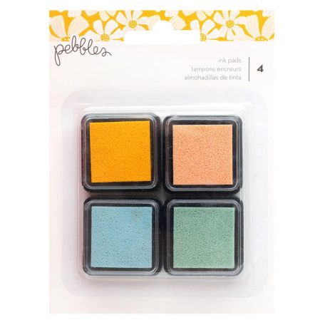 American Crafts Pebbles Sunny Bloom Tintapárna készlet Ink Pads (4 db)