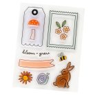 American Crafts Pebbles Sunny Bloom Szilikonbélyegző Clear Stamps (1 csomag)
