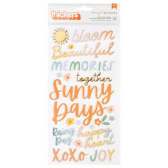   American Crafts Pebbles Sunny Bloom Matrica Gold Foil Thickers Phrase (1 csomag)