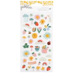   American Crafts Pebbles Sunny Bloom Pufi matrica  Stickers Puffy Icons (1 csomag)