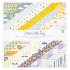 American Crafts Hello Little Boy Scrapbook papírkészlet 12" (30 cm)  Paper Pad (24 lap)